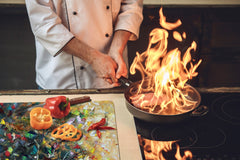 GIGANTIC CUTTING BOARD and Cooktop Cover- Image Series DD05A Abstraction on canvas