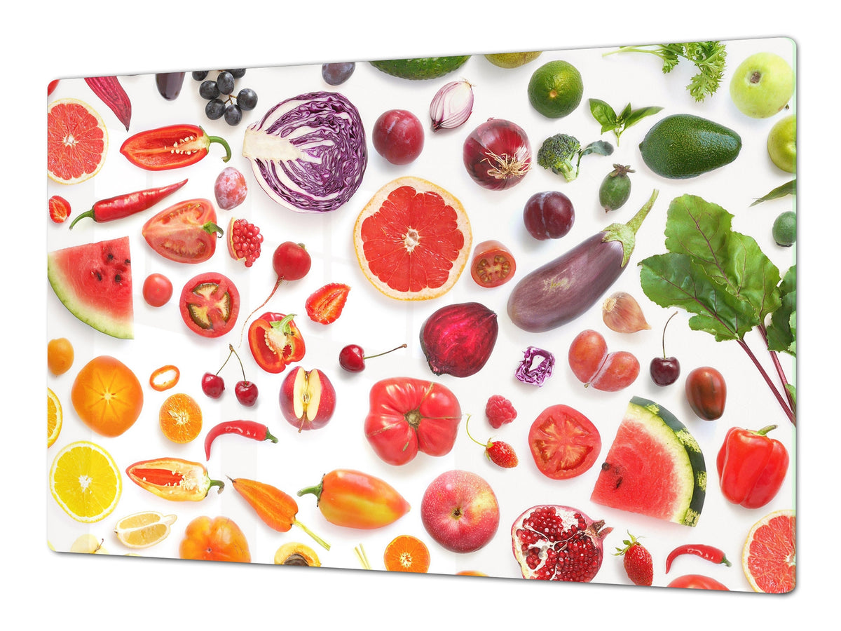 UNIQUE Tempered GLASS Kitchen Board Fruit and Vegetables series DD02 Fruit and vegetables 4