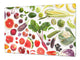 UNIQUE Tempered GLASS Kitchen Board Fruit and Vegetables series DD02 Fruit and vegetables 5