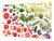 Enorm Küchenbrett aus Hartglas und Induktionskochplattenabdeckung; Fruit and Vegetables series DD02: Fruit and vegetables 1