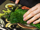 Enorm Küchenbrett aus Hartglas und Induktionskochplattenabdeckung; Food series DD16: Japan food