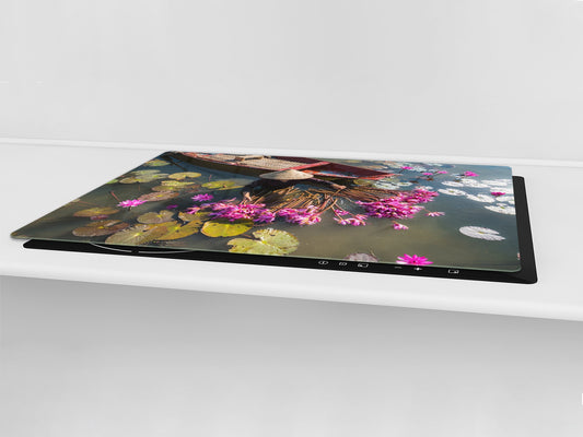 Very Big Cooktop saver - Nature series DD08 A collection of lotus