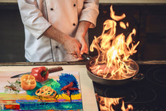 Impact & Shatter Resistant Worktop saver- Image Series DD05B Canvas painting 2