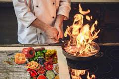 Schneidbrett aus Hartglas und schützende Arbeitsoberfläche – Schneideplatten: Sehr groß Küchenbrett aus Hartglas und Kochplattenabdeckung; spice series DD03B: Asian spices 5