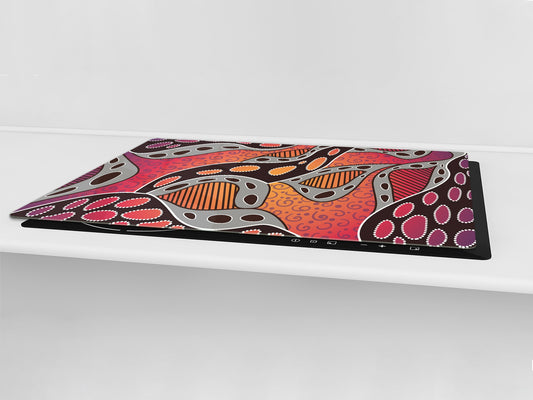 Worktop saver and Pastry Board – Cooktop saver; Series: Outside Series DD19 Aboriginal art
