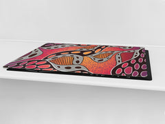 Worktop saver and Pastry Board – Cooktop saver; Series: Outside Series DD19 Aboriginal art