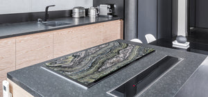 Impact & Scratch Resistant Glass Cutting Board and worktop saver; Texture Series DD20 Texture 1