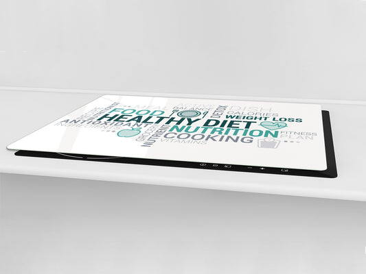 GIGANTIC CUTTING BOARD and Cooktop Cover - Expressions Series DD17 Healthy diet cloud