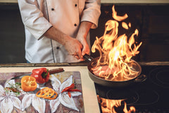 Cubierta de placa de inducción - Tabla para cortar vidrio - Serie de flores DD06B Flores 3