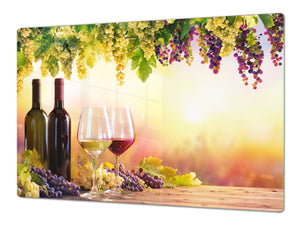 BIG KITCHEN PROTECTION BOARD or Induction Cooktop Cover - Wine Series DD04 French wines 4