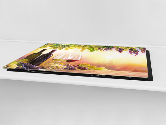 BIG KITCHEN PROTECTION BOARD or Induction Cooktop Cover - Wine Series DD04 French wines 4