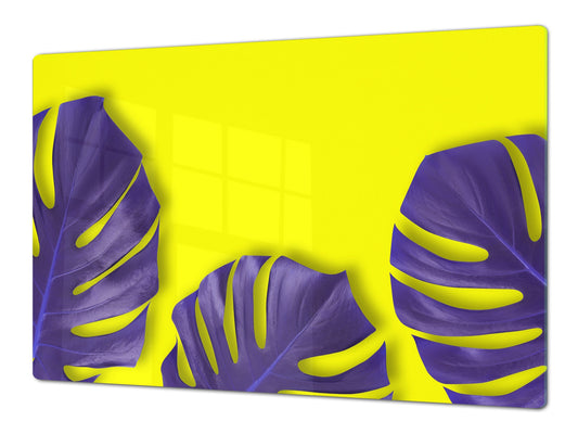 Worktop saver and Pastry Board – Cooktop saver; Series: Outside Series DD19 Violet leaves 2