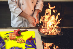 Worktop saver and Pastry Board – Cooktop saver; Series: Outside Series DD19 Violet leaves 2