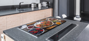 BIG KITCHEN BOARD & Induction Cooktop Cover – Glass Pastry Board - Food series DD16 Sweet breakfast 2