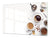 Sehr groß Küchenbrett aus Hartglas und Induktionskochplattenabdeckung; Coffee series DD07: Coffee 7