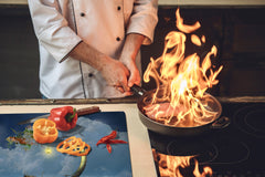 Induction Cooktop Cover – Glass Worktop saver: Fantasy and fairy-tale series DD18 A lonely boat