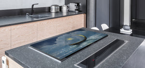 Induction Cooktop Cover – Glass Worktop saver: Fantasy and fairy-tale series DD18 A lonely boat