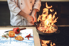 Gigantic KITCHEN BOARD & Induction Cooktop Cover - Water Series DD10 Drops of water 3