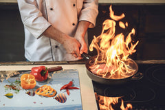 Induction Cooktop Cover – Glass Worktop saver: Fantasy and fairy-tale series DD18 Balloon flight