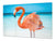 Riesig Schneidbrett aus Hartglas und schützende Arbeitsoberfläche; Animals series DD01: Flamingo