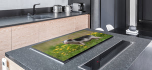 Gigantic Worktop saver and Pastry Board - Tempered GLASS Cutting Board Animals series DD01 Piggy