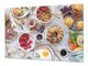 Enorm Küchenbrett aus Hartglas und Induktionskochplattenabdeckung; Food series DD16: Breakfast 5