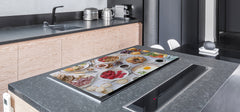 BIG KITCHEN BOARD & Induction Cooktop Cover – Glass Pastry Board - Food series DD16 Breakfast 5