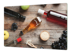 BIG KITCHEN BOARD & Induction Cooktop Cover – Glass Pastry Board - Food series DD16 Vinegar