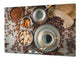 Sehr groß Küchenbrett aus Hartglas und Induktionskochplattenabdeckung; Coffee series DD07: Coffee 9