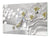 GIGANTE Copri-piano cottura a induzione – ENORME tagliere; Serie di fiori DD06B: Orchidea bianca 1