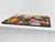 Schneidbrett aus Hartglas und schützende Arbeitsoberfläche – Schneideplatten: Sehr groß Küchenbrett aus Hartglas und Kochplattenabdeckung; spice series DD03B: Mosaic of spices 9
