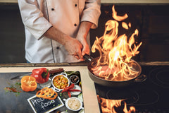 BIG KITCHEN BOARD & Induction Cooktop Cover – Glass Pastry Board - Food series DD16 Healthy food 2