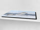 Gigante Cubre vitro resistente a golpes y arañazo -Tabla de cortar de vidrio templado – Serie de Animales: Caballo blanco DD01 