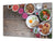 BIG KITCHEN BOARD & Induction Cooktop Cover – Glass Pastry Board - Food series DD16 Colorful breakfast