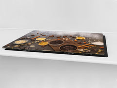 Tempered GLASS Cutting Board - Glass Kitchen Board; Cakes and Sweets Serie DD13 Sweets 2