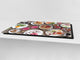 Enorm Küchenbrett aus Hartglas und Induktionskochplattenabdeckung; Food series DD16: Breakfast 8