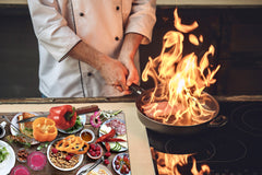 BIG KITCHEN BOARD & Induction Cooktop Cover – Glass Pastry Board - Food series DD16 Breakfast 8