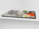 Enorm Küchenbrett aus Hartglas und Induktionskochplattenabdeckung; Food series DD16: Salad