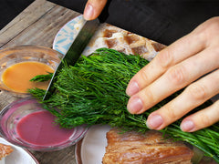 BIG KITCHEN BOARD & Induction Cooktop Cover – Glass Pastry Board - Food series DD16 Breakfast 6