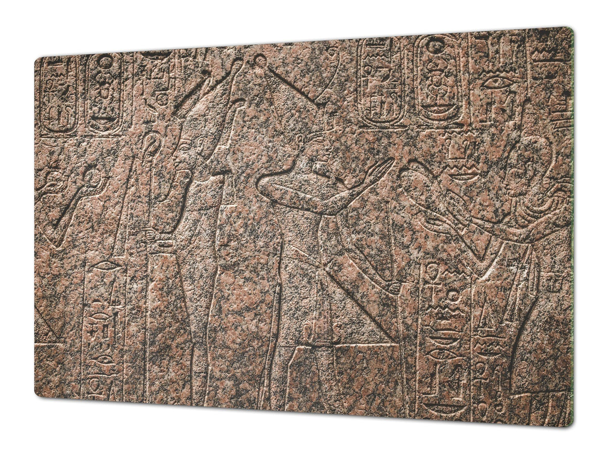 HUGE TEMPERED GLASS COOKTOP COVER - Egyptian Series DD15 Hieroglyphs 3
