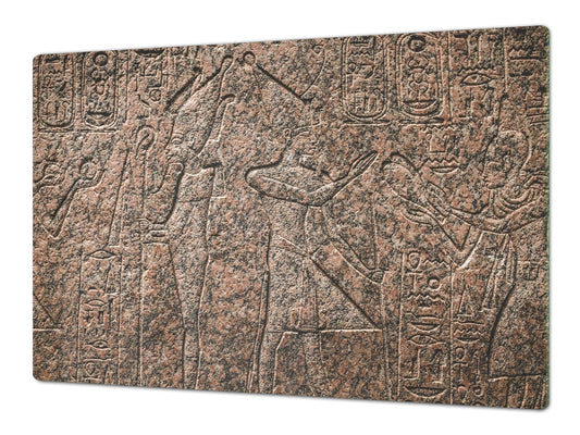 HUGE TEMPERED GLASS COOKTOP COVER - Egyptian Series DD15 Hieroglyphs 3
