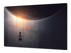 Induction Cooktop Cover – Glass Worktop saver: Fantasy and fairy-tale series DD18 Swing in cosmos