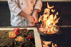 Tempered GLASS Chopping Board – Enormous Induction Cooktop Cover - City Series DD12 The city from a bird's eye view