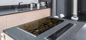Tempered GLASS Chopping Board – Enormous Induction Cooktop Cover - City Series DD12 The city from a bird's eye view