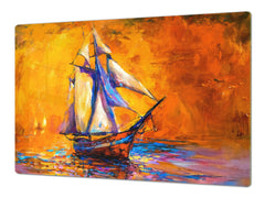 Impact & Shatter Resistant Worktop saver- Image Series DD05B Ship at sea 2