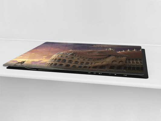 Induction Cooktop Cover – Glass Worktop saver: Fantasy and fairy-tale series DD18 Crooked palace