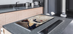 Impact & Shatter Resistant Worktop saver- Image Series DD05B Woman with a cigarette