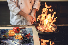 GIGANTIC CUTTING BOARD and Cooktop Cover- Image Series DD05A Winter landscape