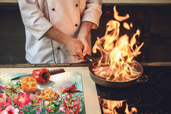 Induction Cooktop Cover – Glass Cutting Board- Flower series DD06B Flowers 7