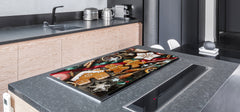 HUGE TEMPERED GLASS COOKTOP COVER - DD30 Christmas Series: Christmas girls